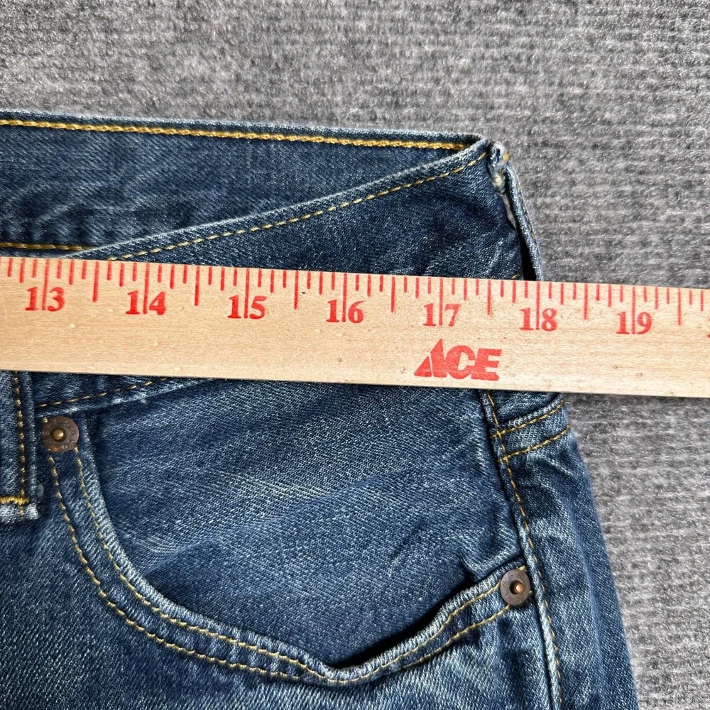 Levi Strauss 569 Loose Straight Leg Jeans Mens 35x34 Medium Wash Blue Denim